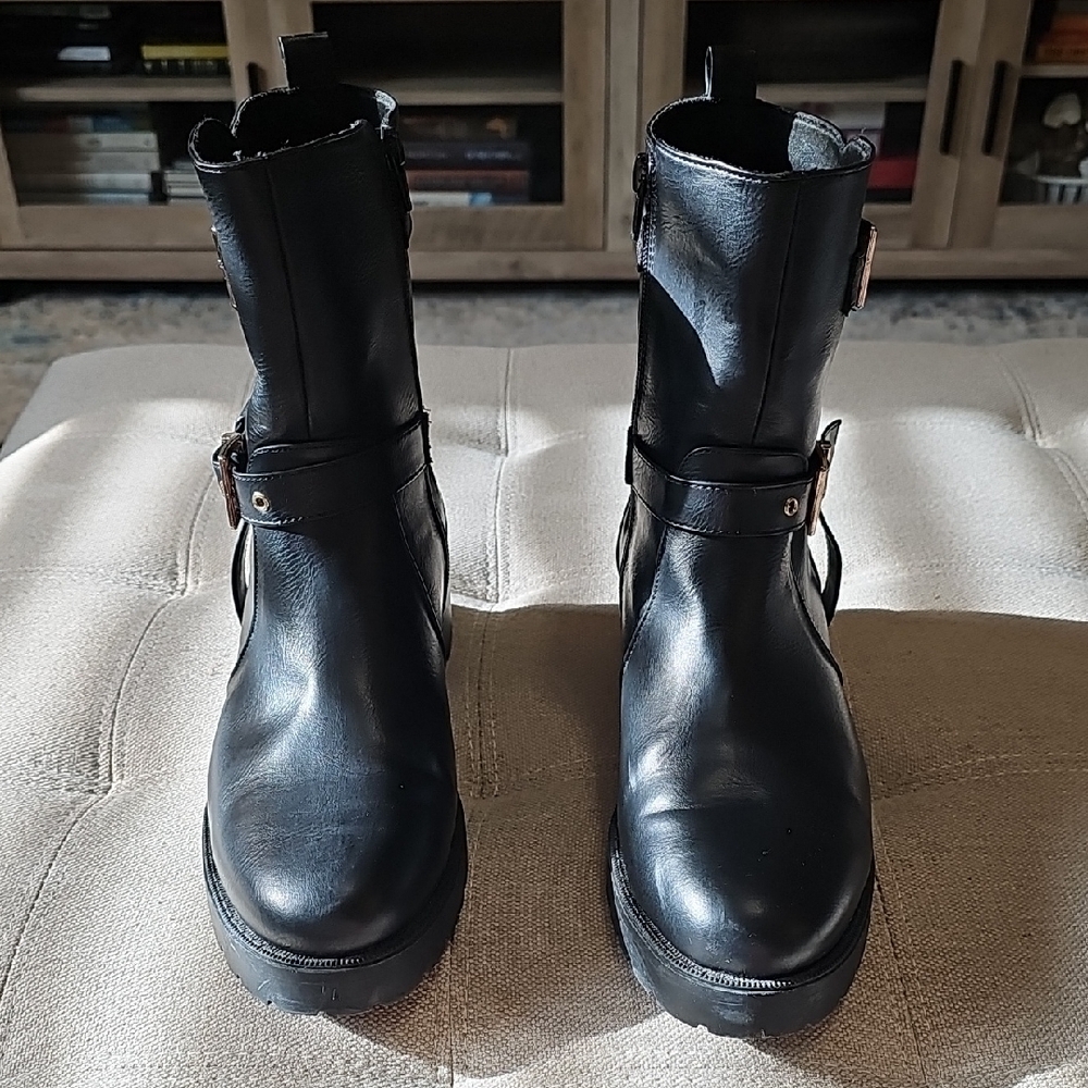 Asos Black Faux Leather Women's Boots